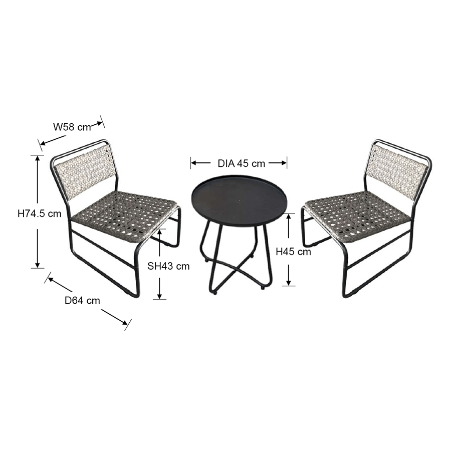 Narcicuss 2+1 Wicker Sofa Set