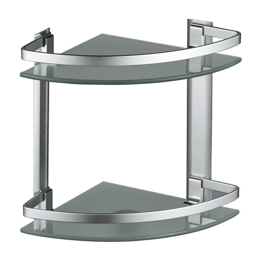 Corner Glass Bathroom Shelves