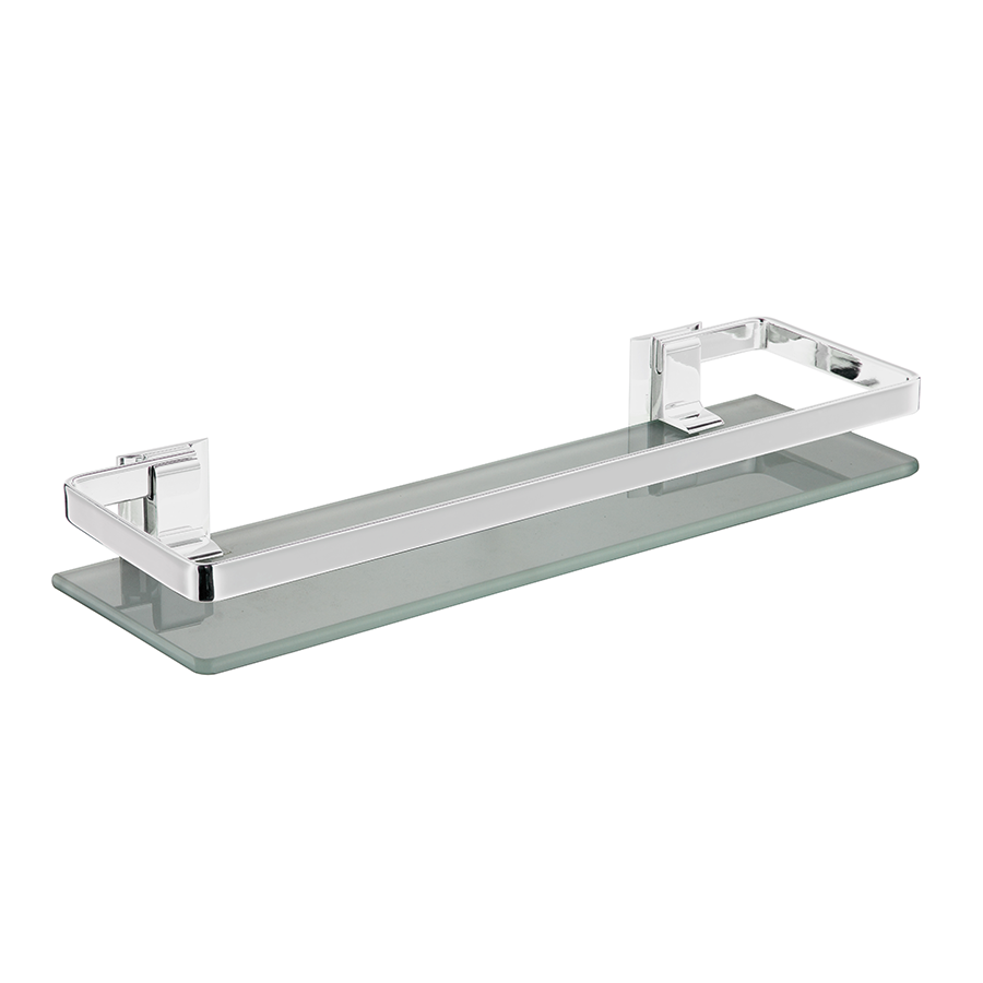 Rectangular Glass Bathroom Shelf