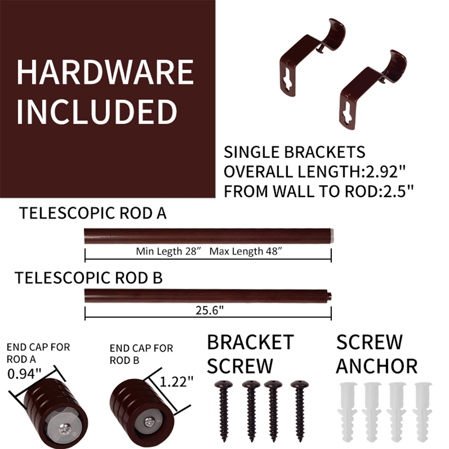 MORE BASIC CURTAIN ROD OPTIONS Basic Adjustable Wood Curtain Rod Basic Adjustable Wood Curtain Rod Mandaue Foam