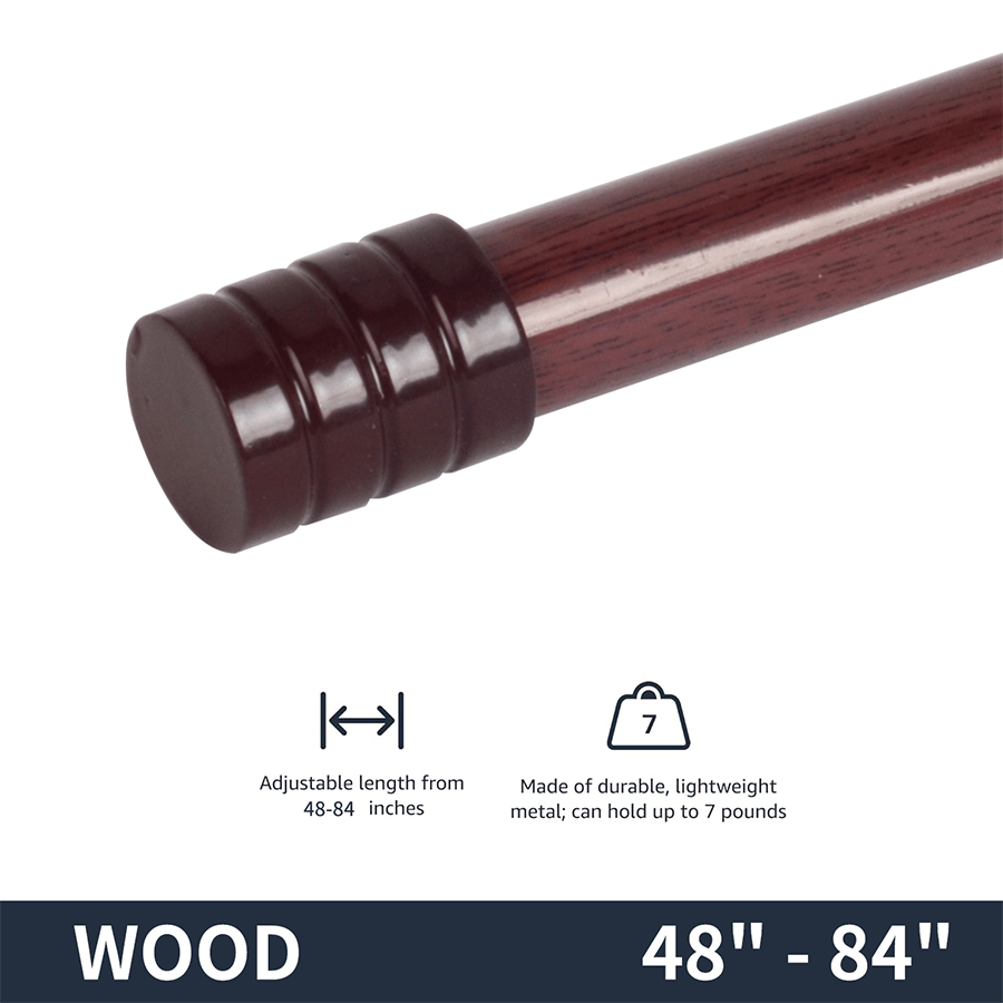 MORE BASIC CURTAIN ROD OPTIONS Basic Adjustable Wood Curtain Rod Basic Adjustable Wood Curtain Rod Mandaue Foam