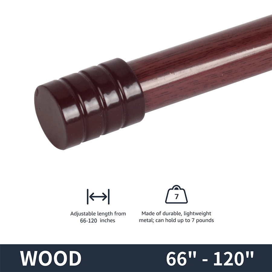 MORE BASIC CURTAIN ROD OPTIONS Basic Adjustable Wood Curtain Rod Basic Adjustable Wood Curtain Rod Mandaue Foam