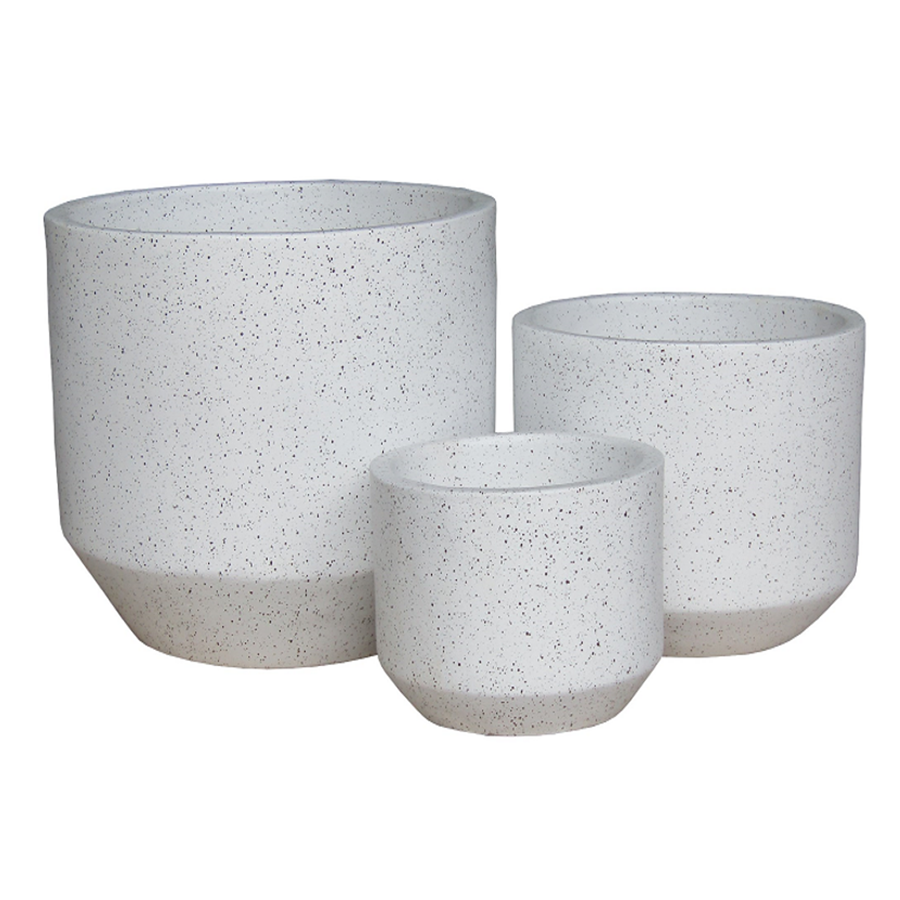 Terrazo White Clay Pot