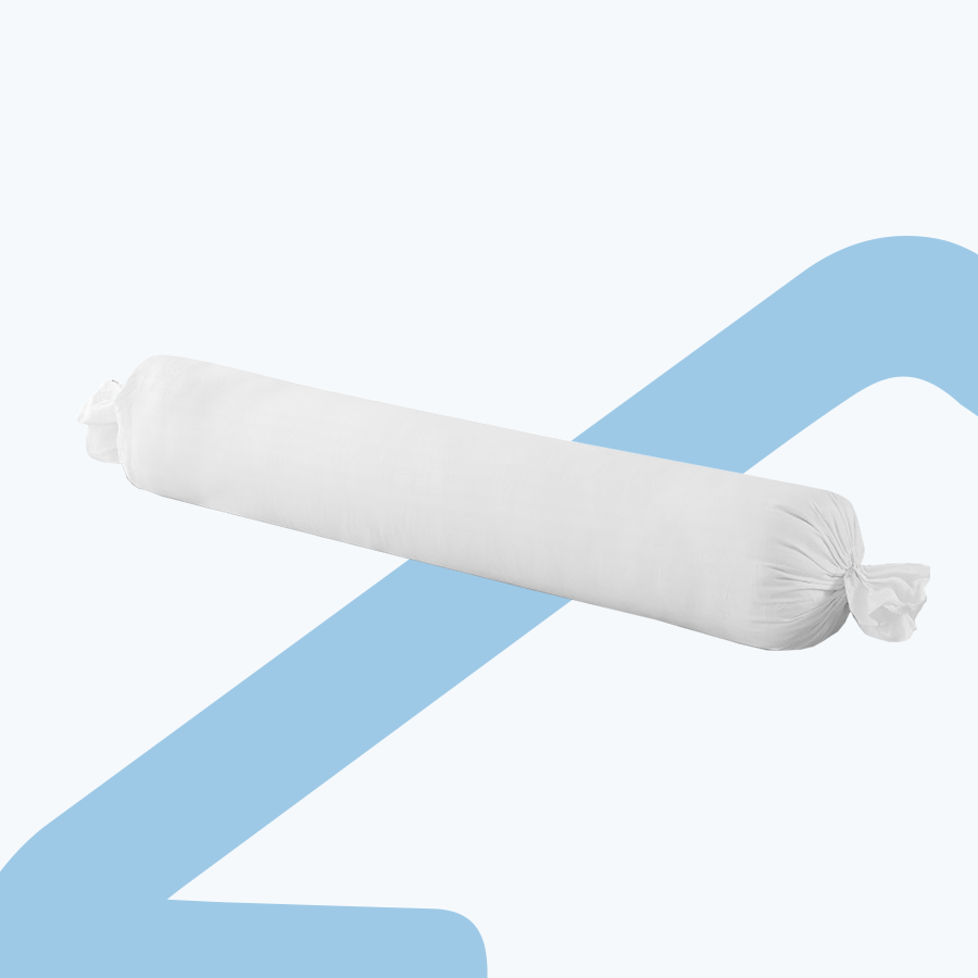 Deluxe White Plain Bolster Case