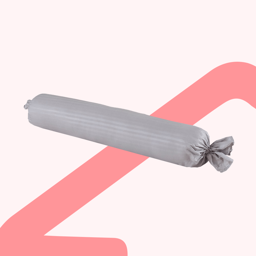 Deluxe Gray Plain Bolster Case