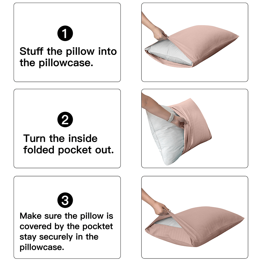 Deluxe Rose Dust Plain Pillowcases