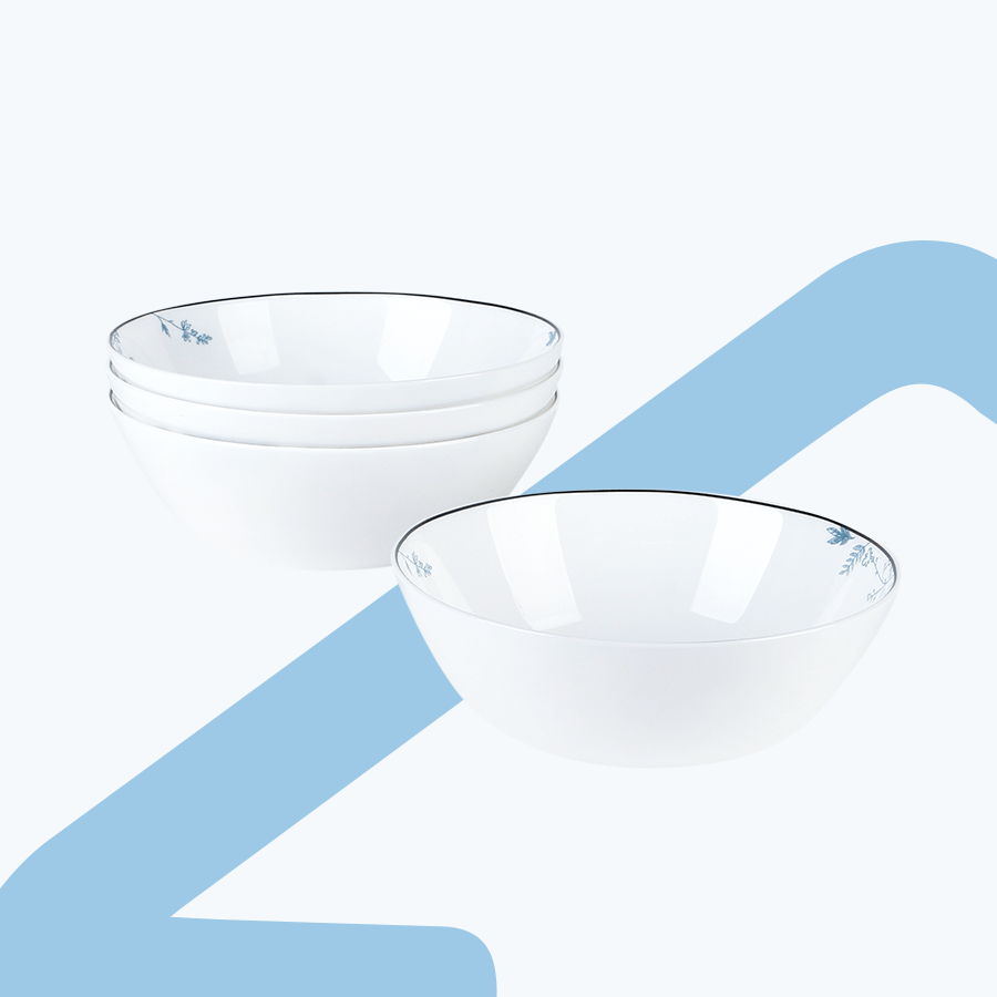 Nyra Opalware Bowl - 4pc Set