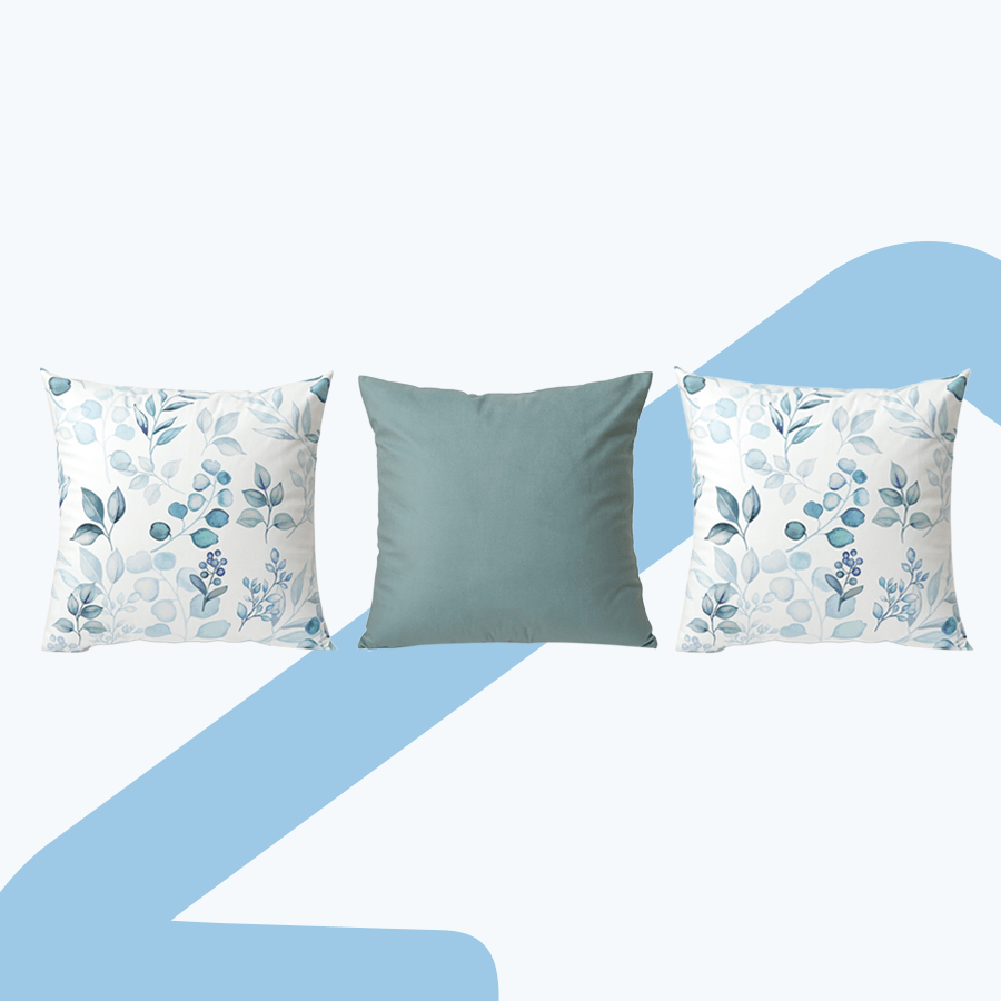 Mea Sagebush Green Throw Pillowcase Set of 3