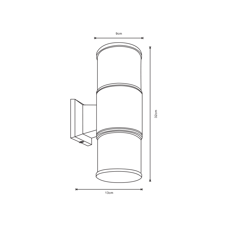 Yella Outdoor Wall Lamp Double Light