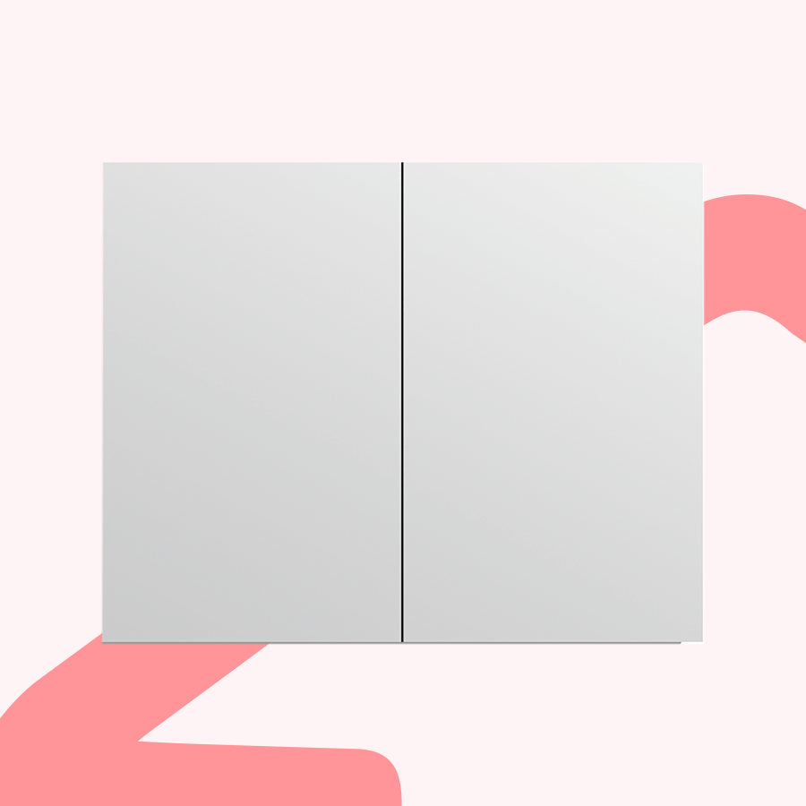 Bathroom Cabinet Mirror with 2 Door