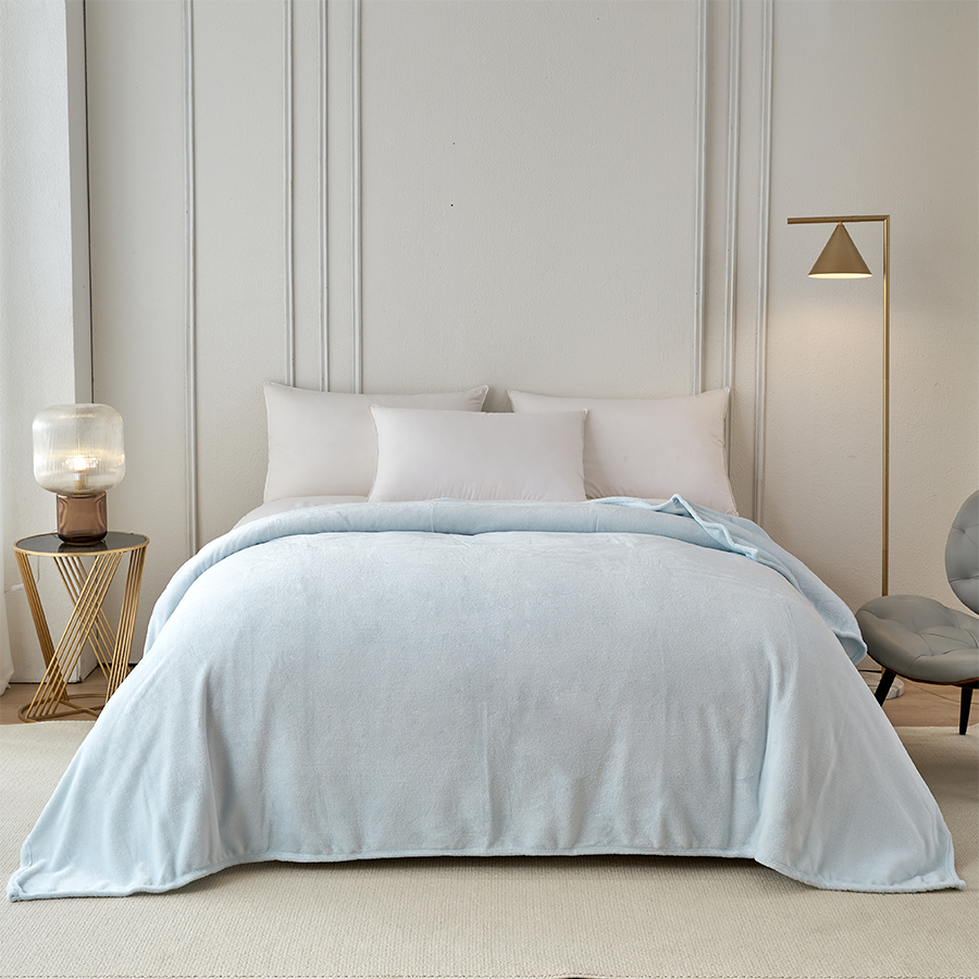 Rion Plain Bedspread - Light Blue