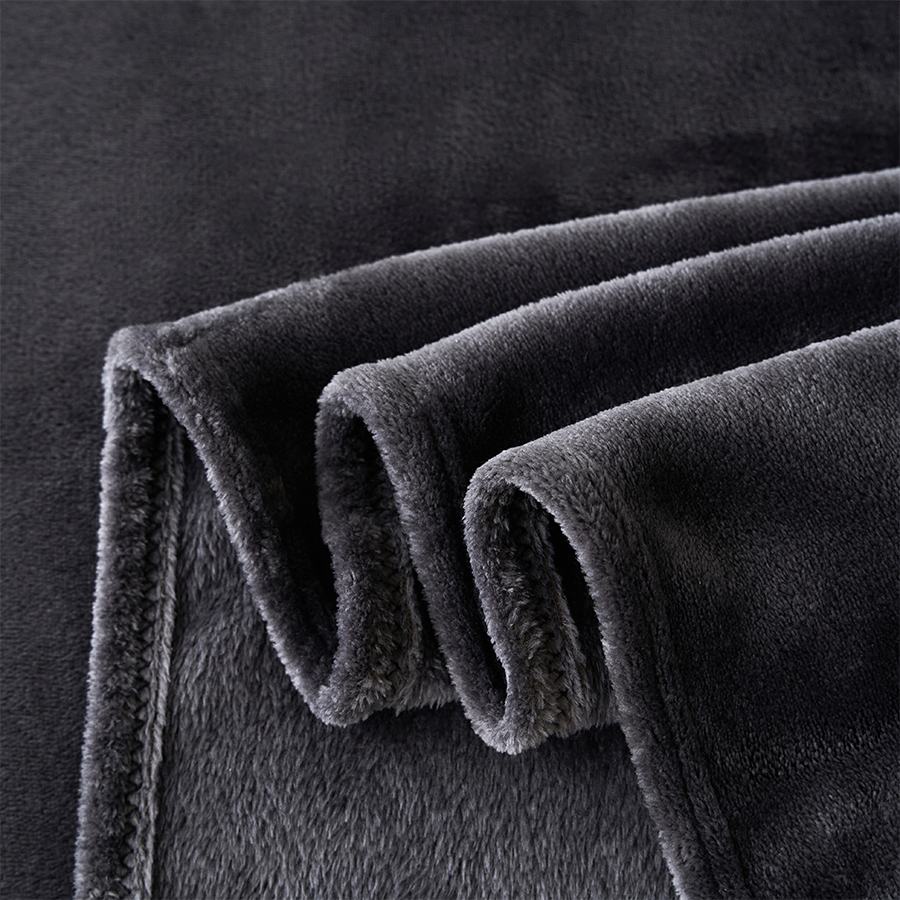 Rion Plain Bedspread - Charcoal