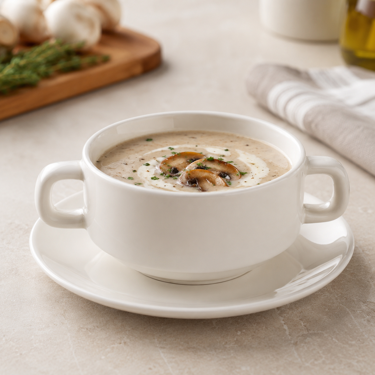 Avie Soup Cup and Saucer - 8oz