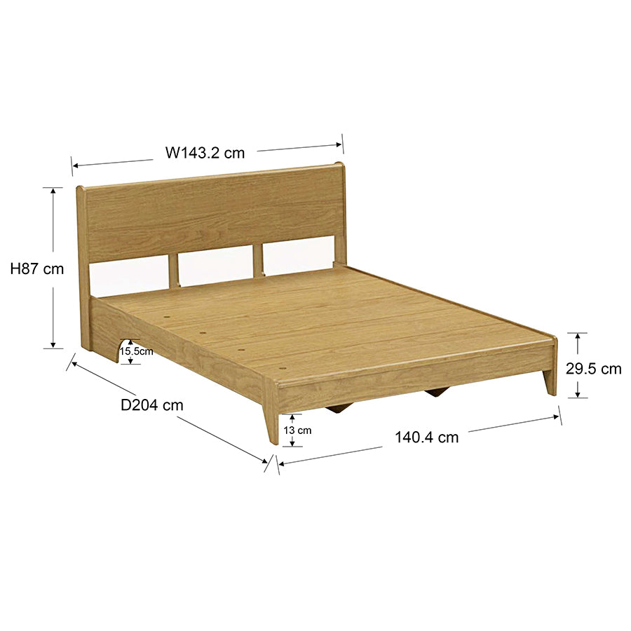 Jimi 54x75" Bed - Summer Oak