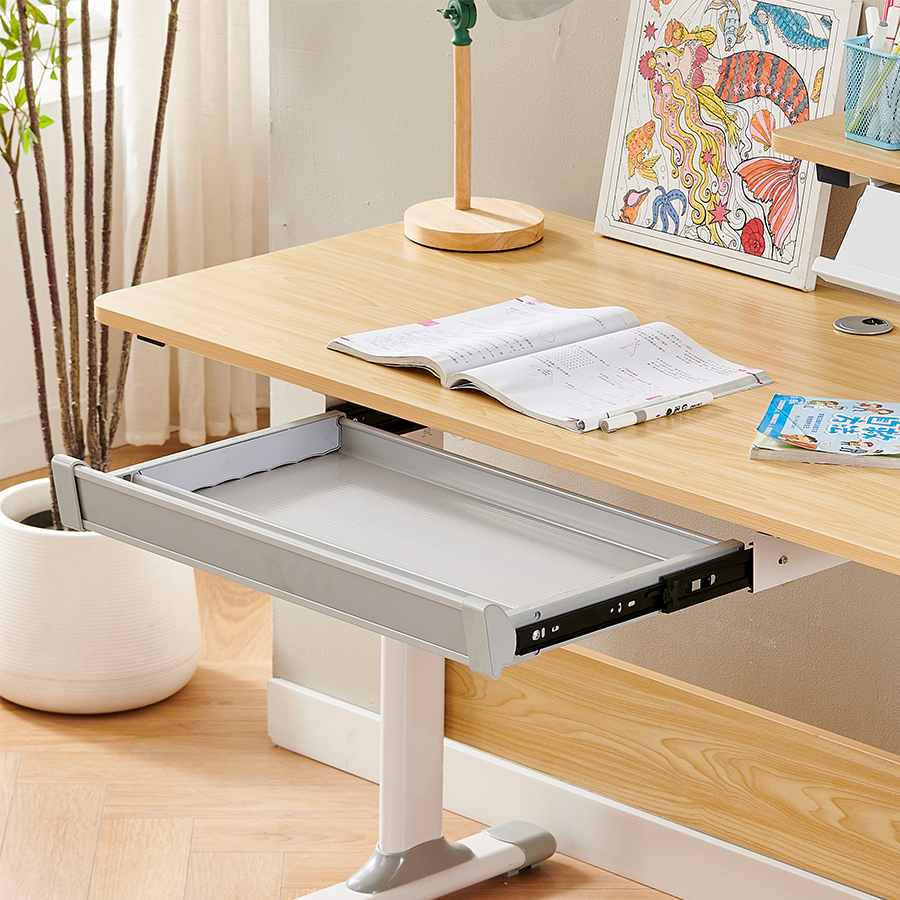 Lavita Adjustable Desk with Shelf