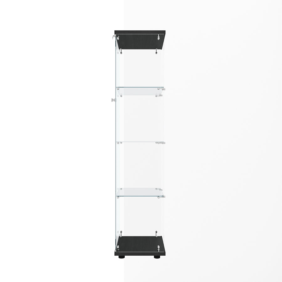 Serris 4 Tier 1 Door Glass Cabinet