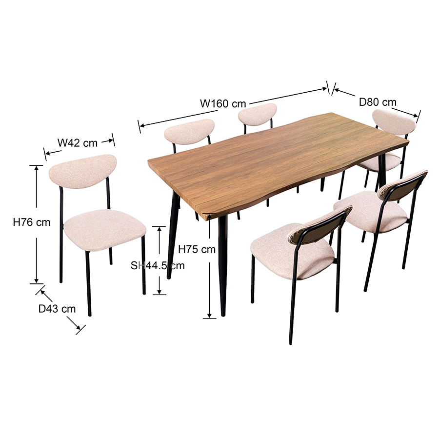 Denise 6 Seater Dining Set