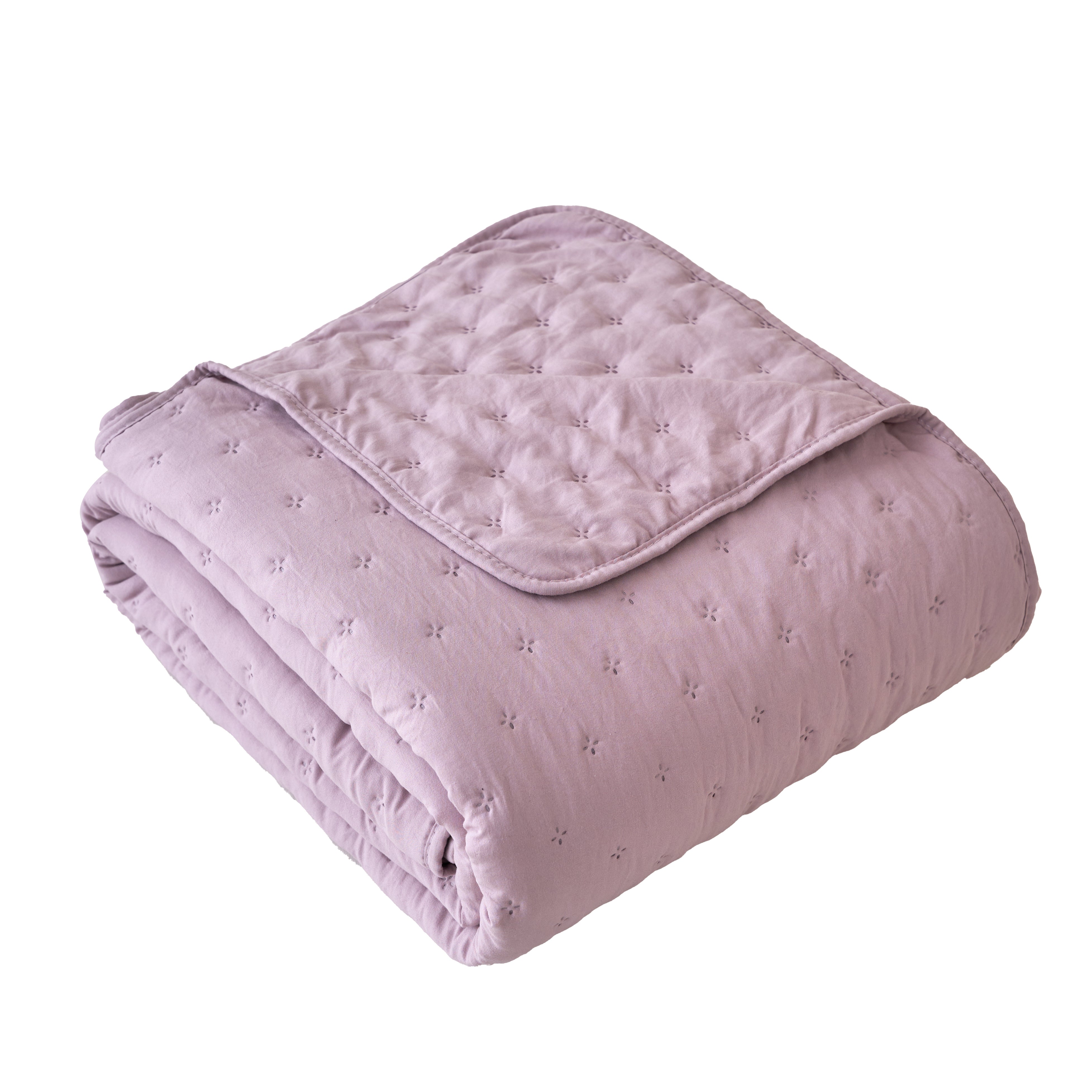 Holly Bedspread - Purple