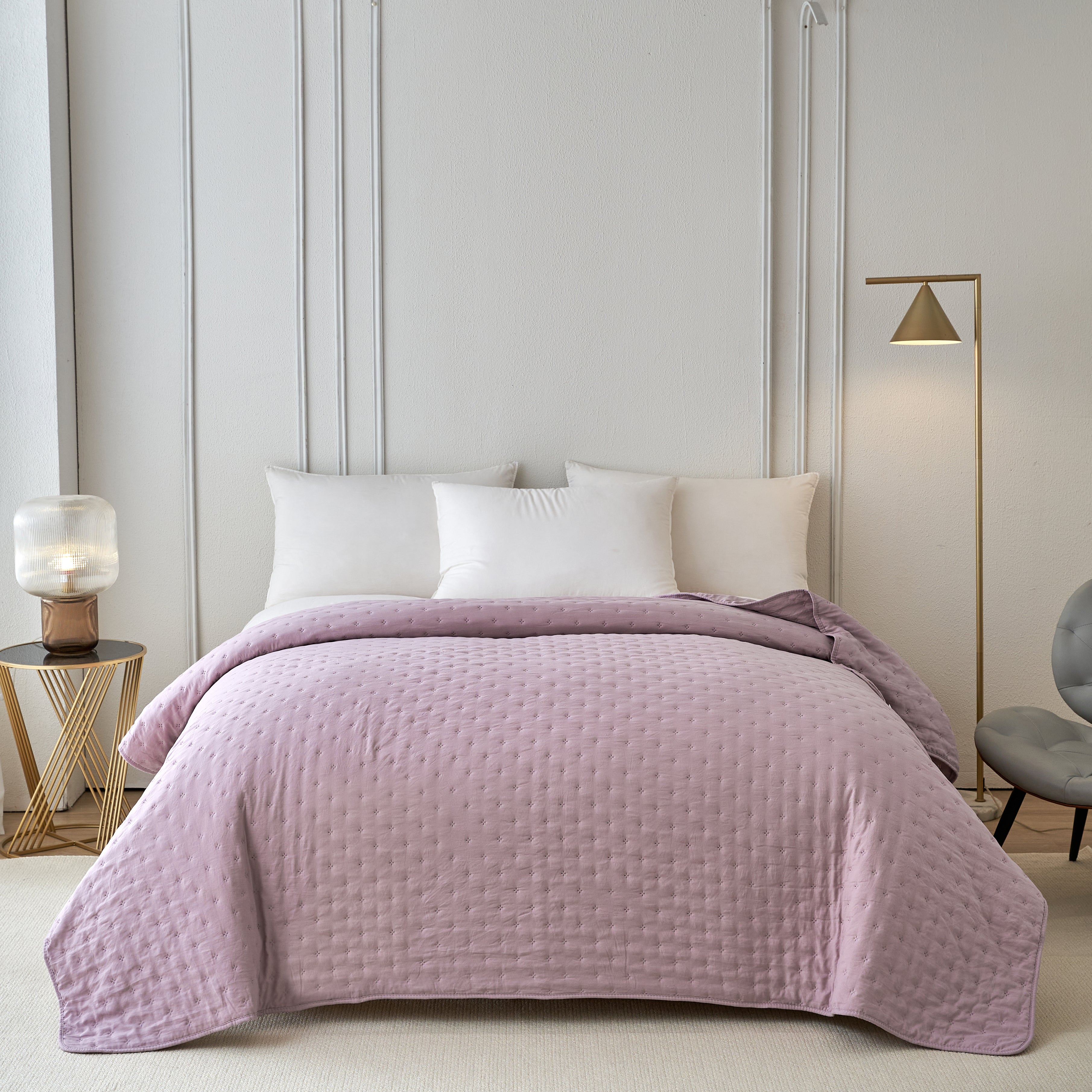 Holly Bedspread - Purple