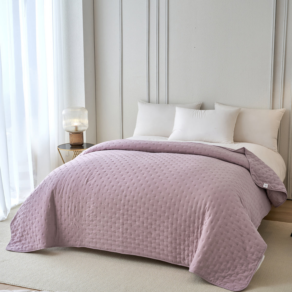 Holly Bedspread - Purple
