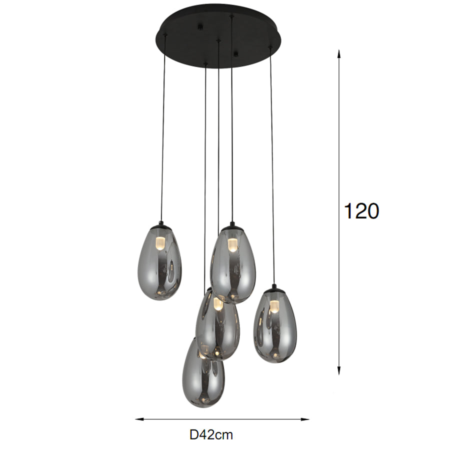 Heide Glass Modern Light Fixture