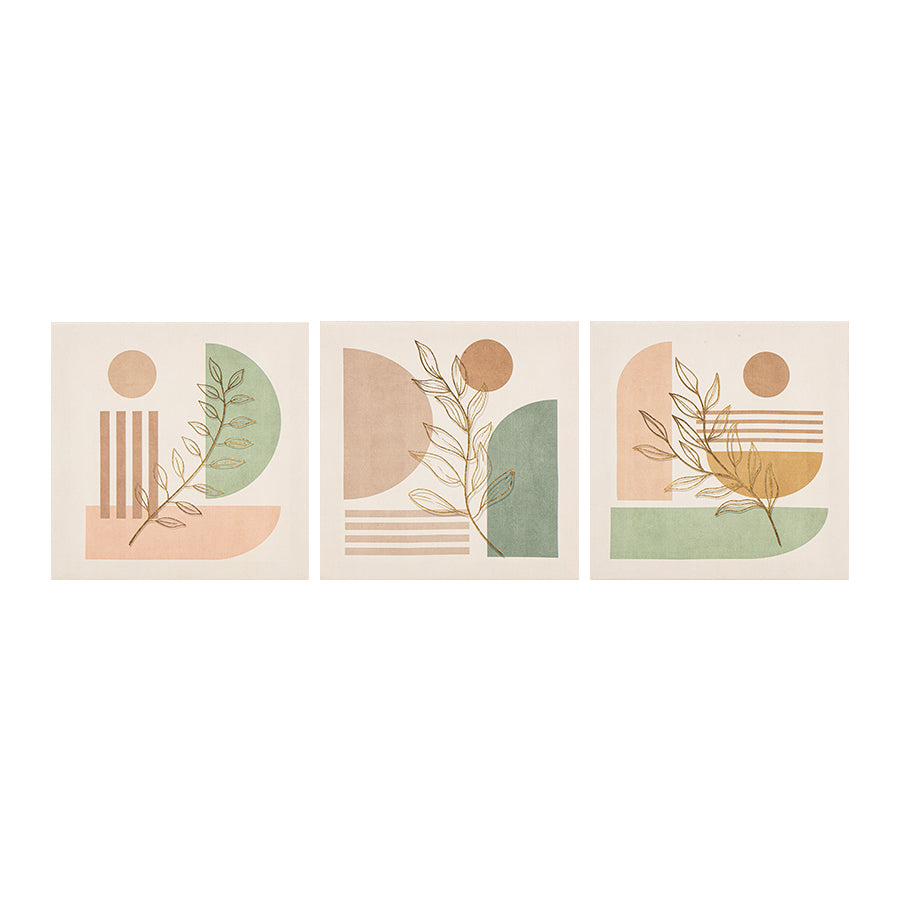 Unika Set of 3 Canvas Wall Art 25x25 cm