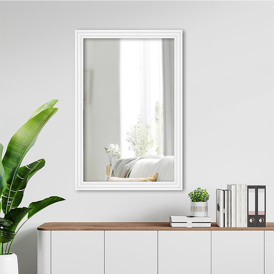Jaye White Wall Framed Mirror 60x90 cm