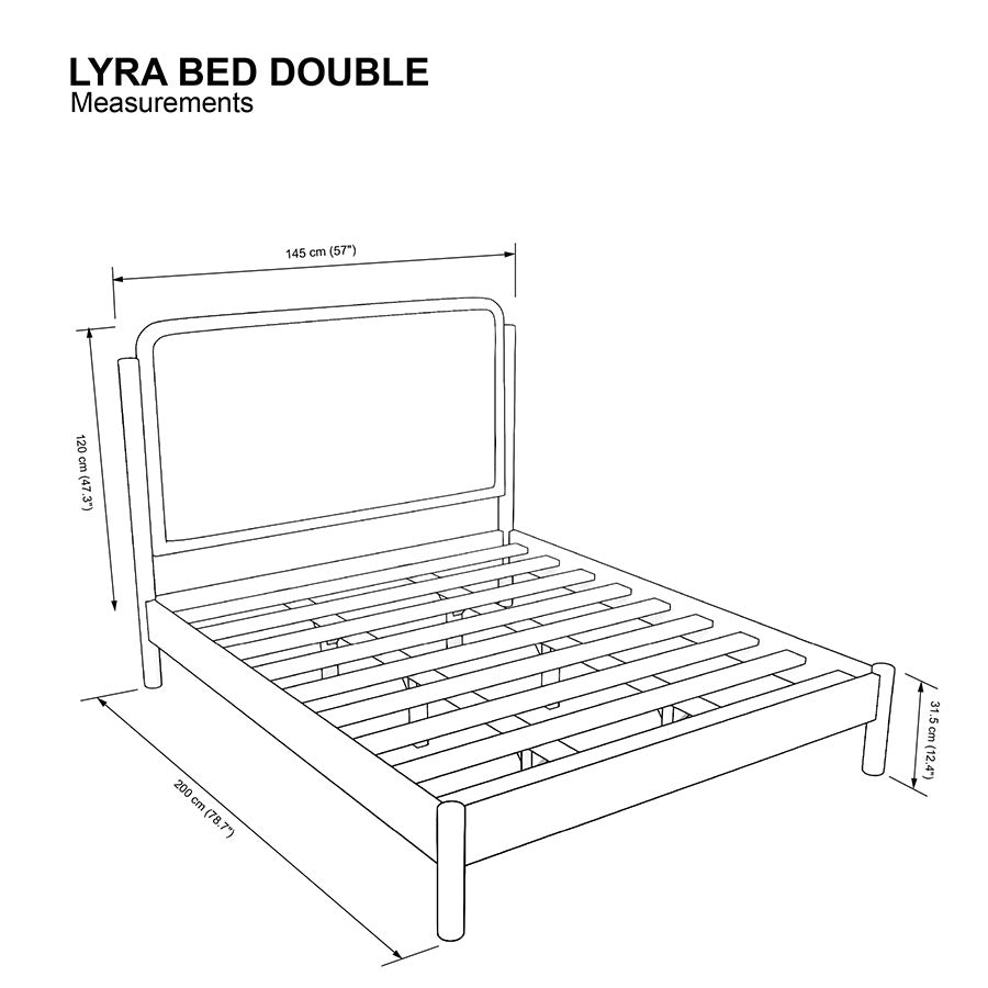 Lyra 54X75" Bed - Walnut