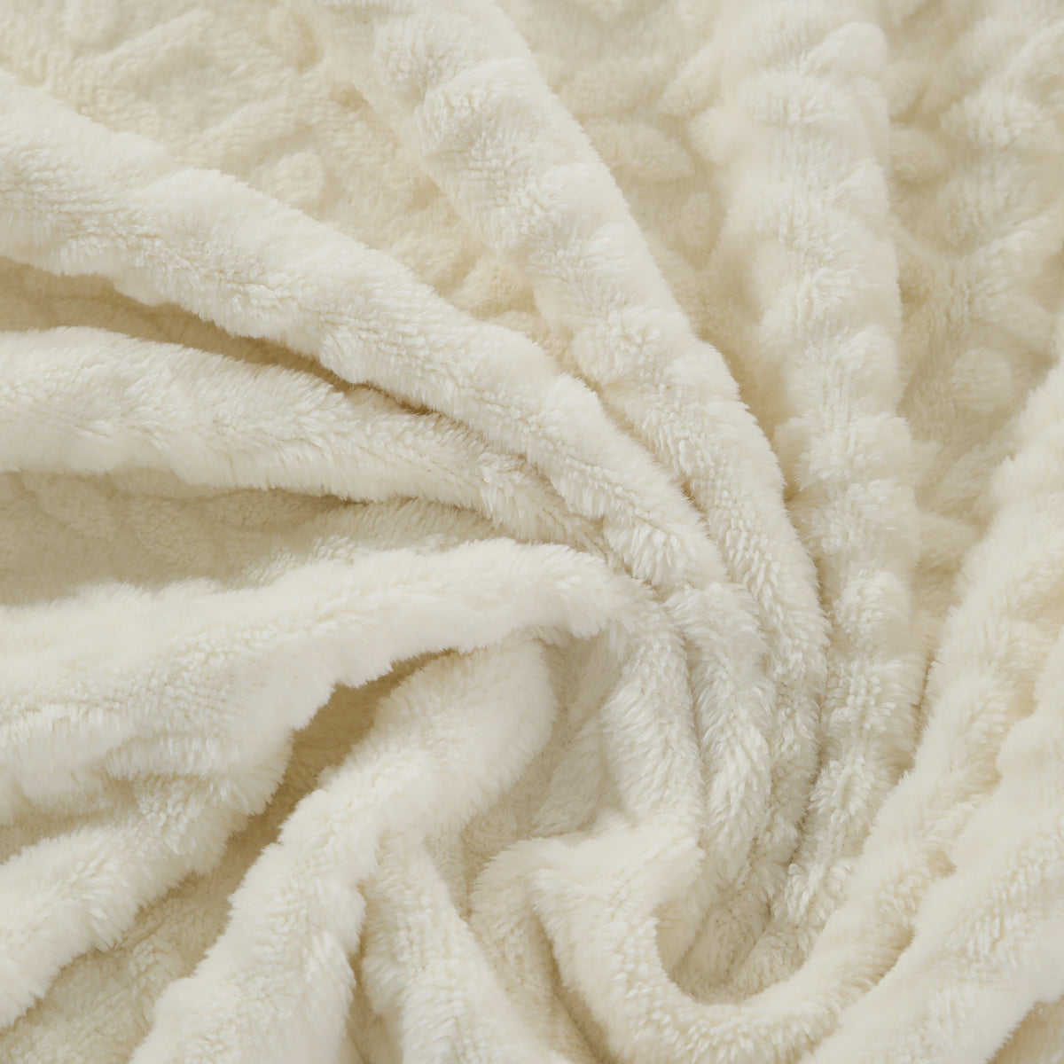 Izzy Flannel Blanket White
