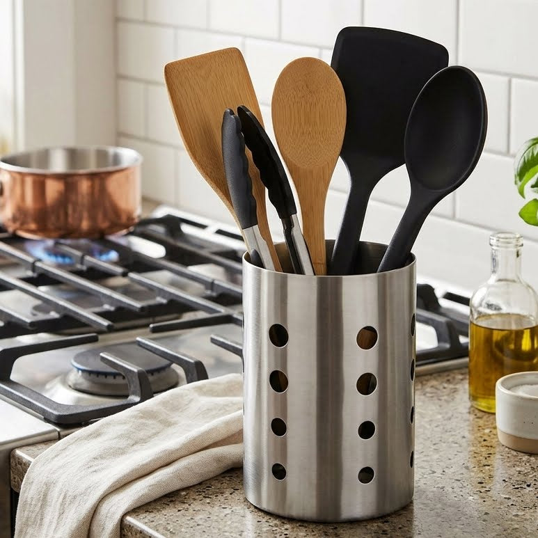 Noe Stainless Steel Utensil Holder