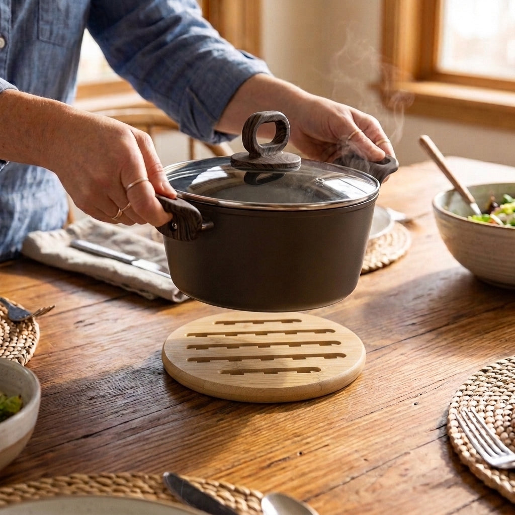 Mei Round Bamboo Trivet