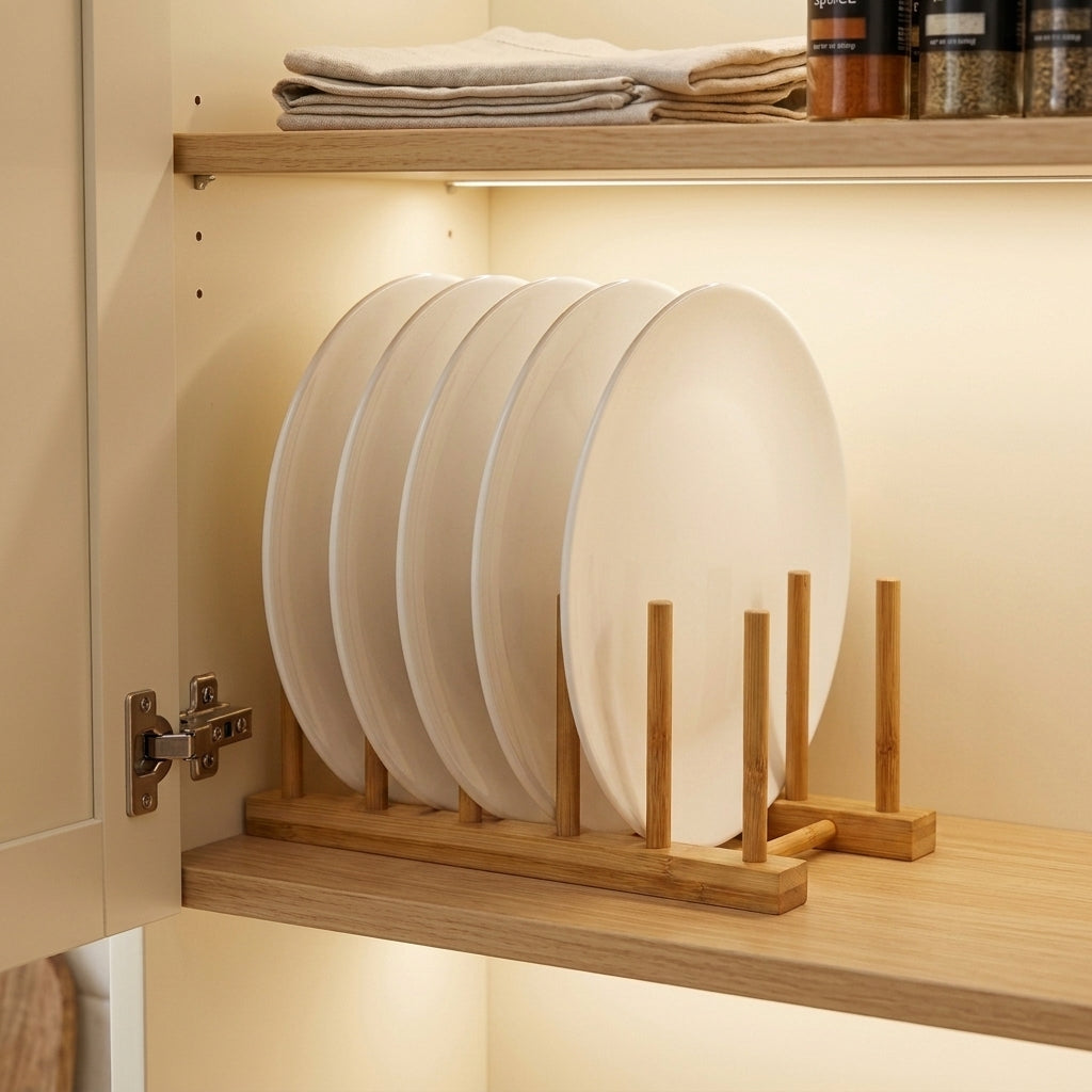 Mei Bamboo Plate Holder