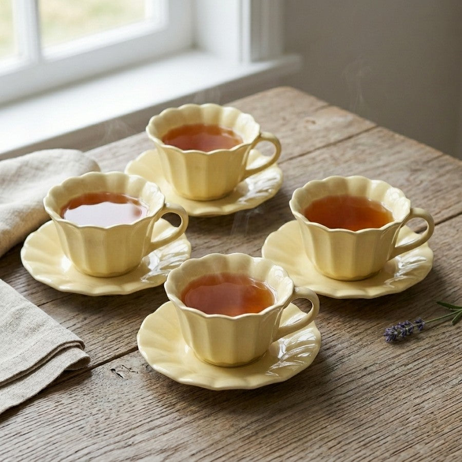 Belle Cup And Saucer 8pc Set