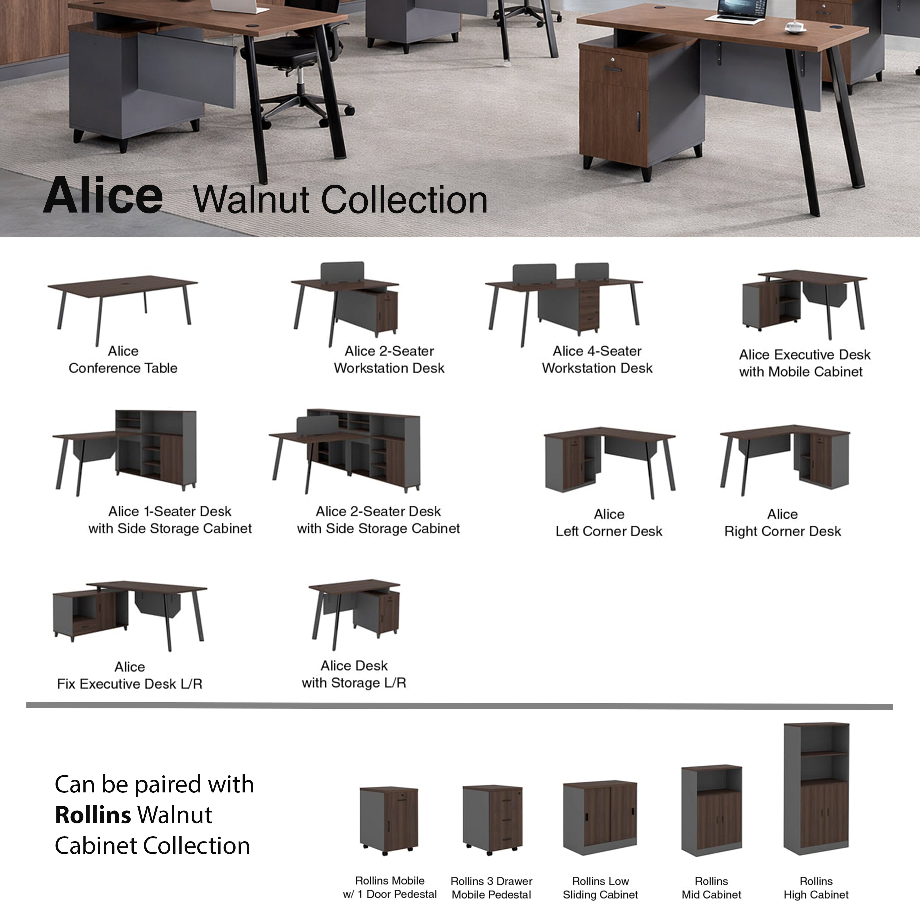 Alice 140x120 cm Right Corner Desk