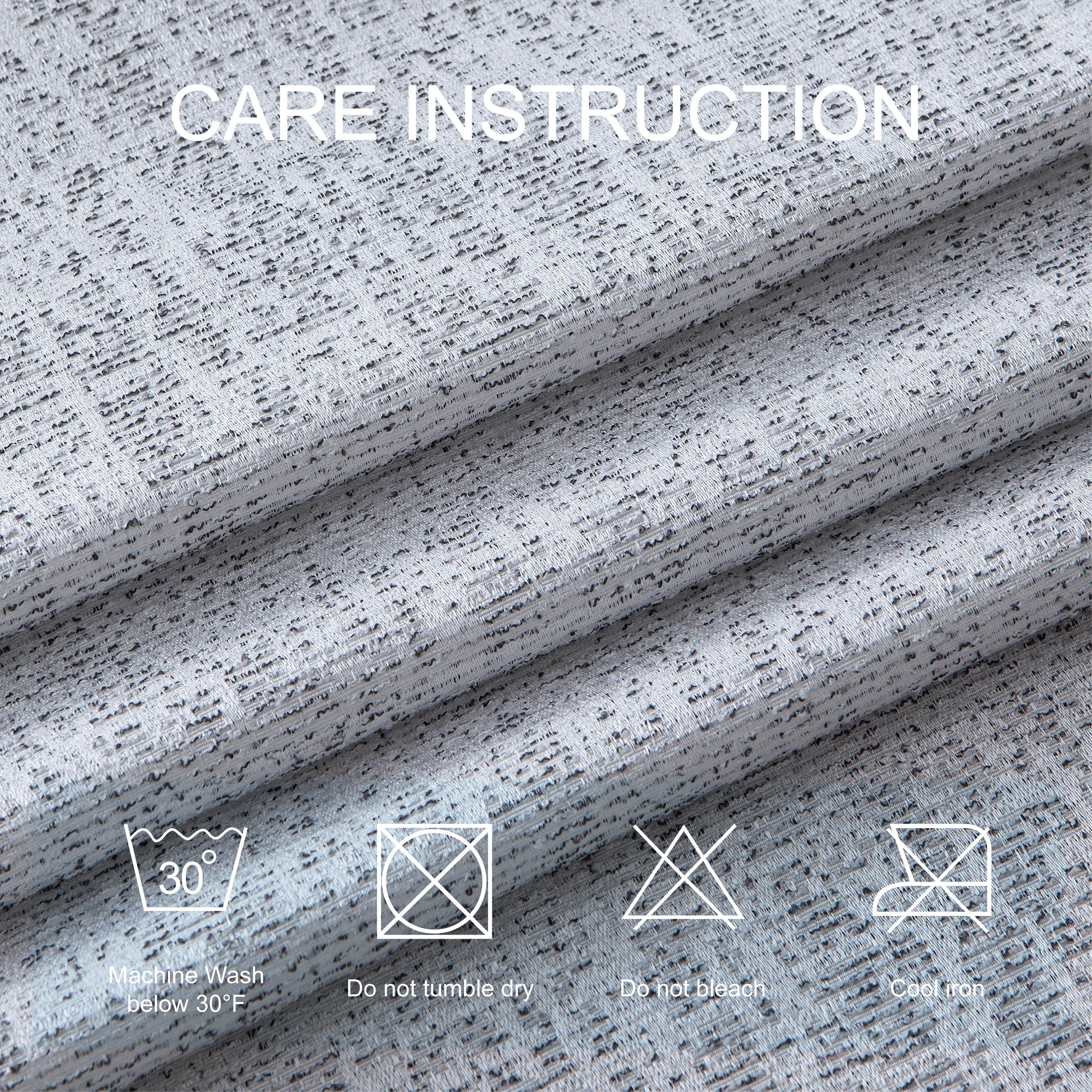 Avil Gray Faux Linen Curtain