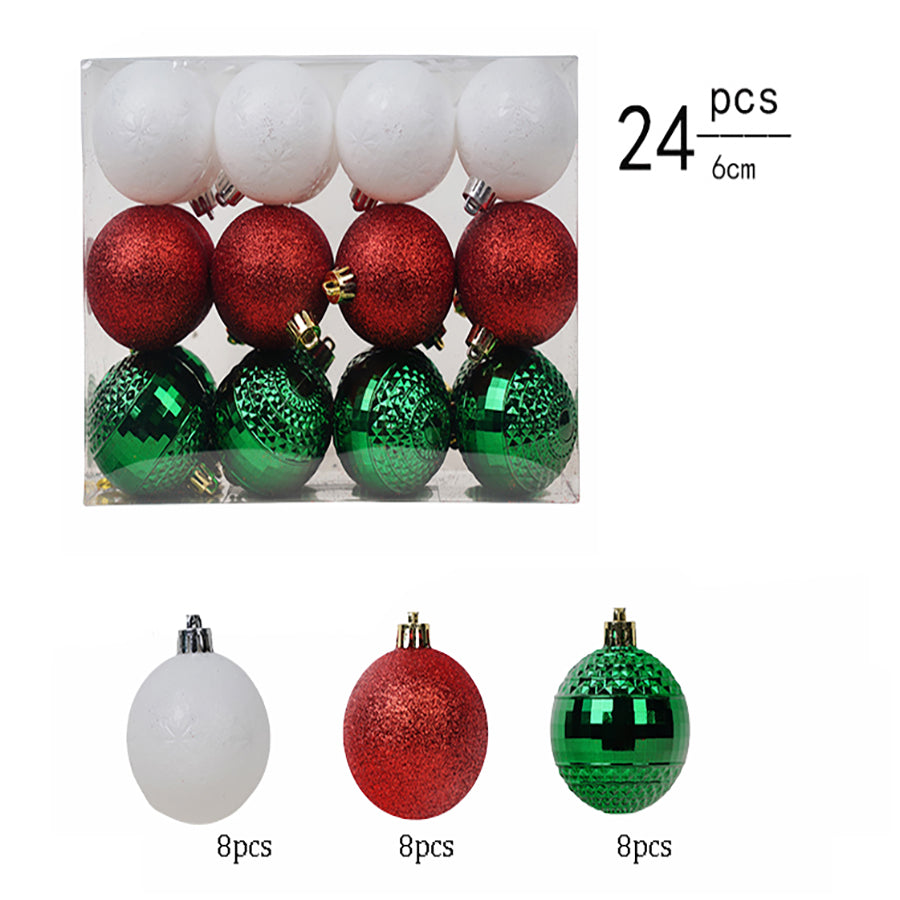 Ebenezer Asstd Ball Ornament 6cm , S/24