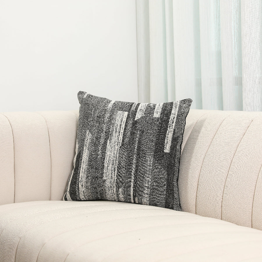 Mari Jacquard Mono Stripe Throw Pillowcase