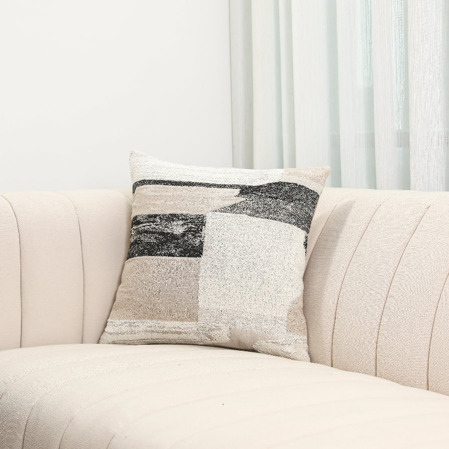 Mari Jacquard Patch Form Throw Pillowcase