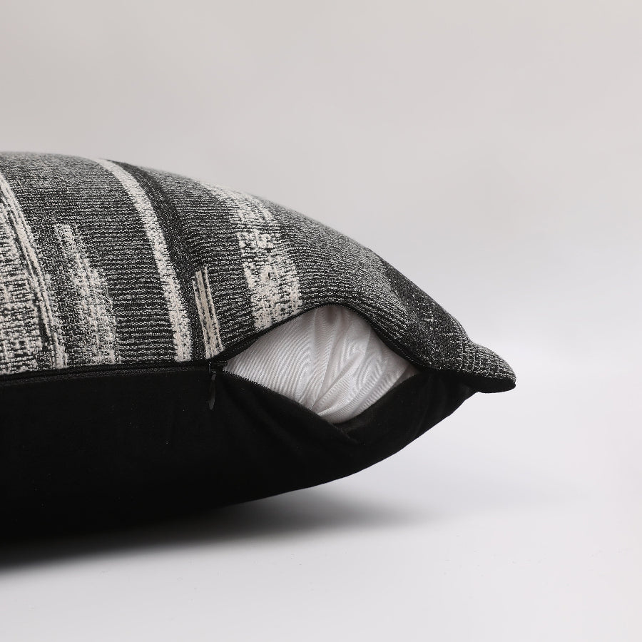 Mari Jacquard Mono Stripe Throw Pillowcase