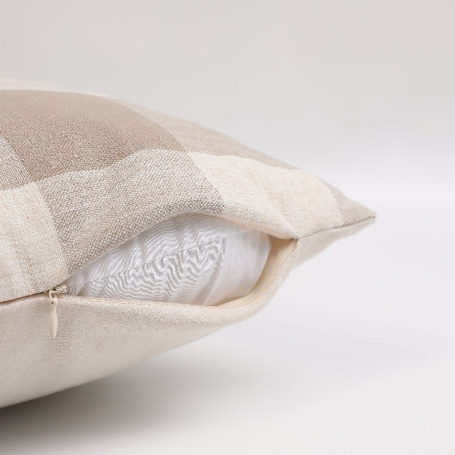 Maly Gingham Jacquard Throw Pillowcase