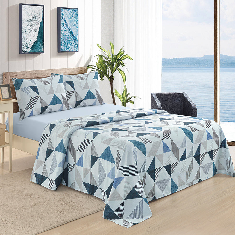 Kriss Comfort Printed 4pc Sheet Set