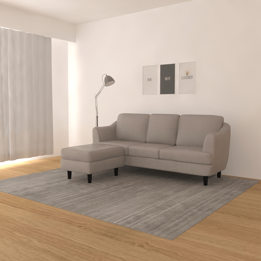 Kio 3 Seat with Ottoman Sofa