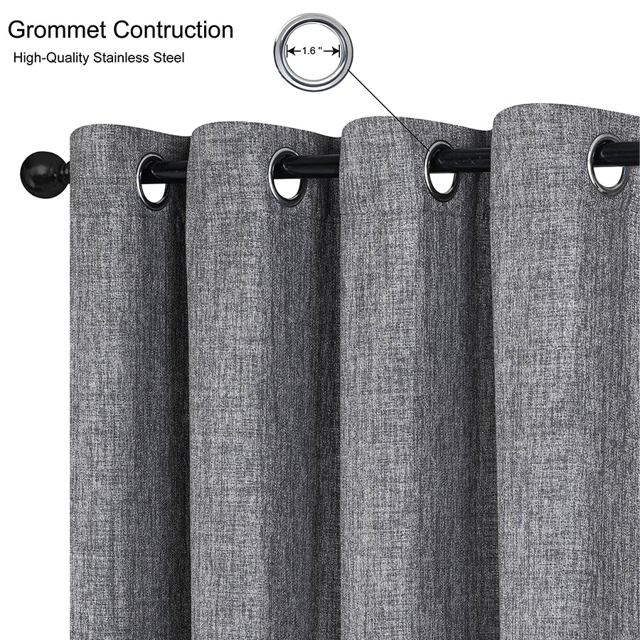 Alika Black Semi Blackout Curtain