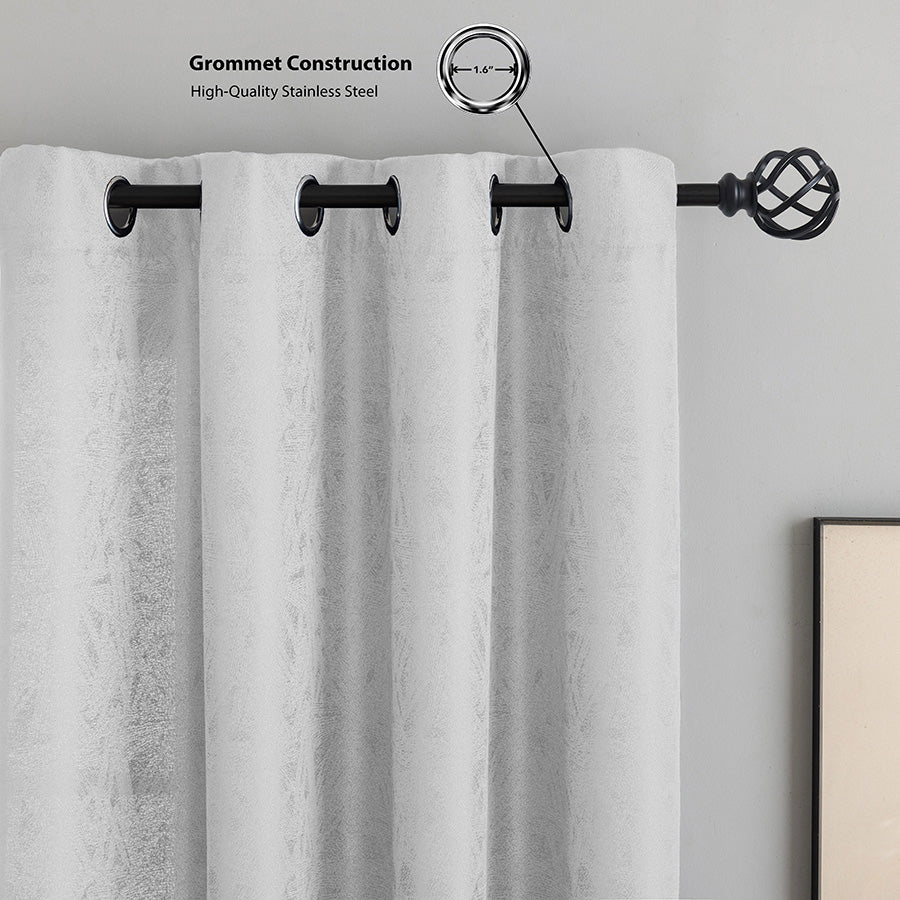 Brita White Pearl Set of 2 Curtains