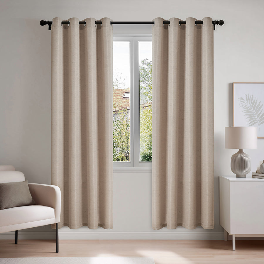 Betine Plain & Printed Set of 4 Curtains