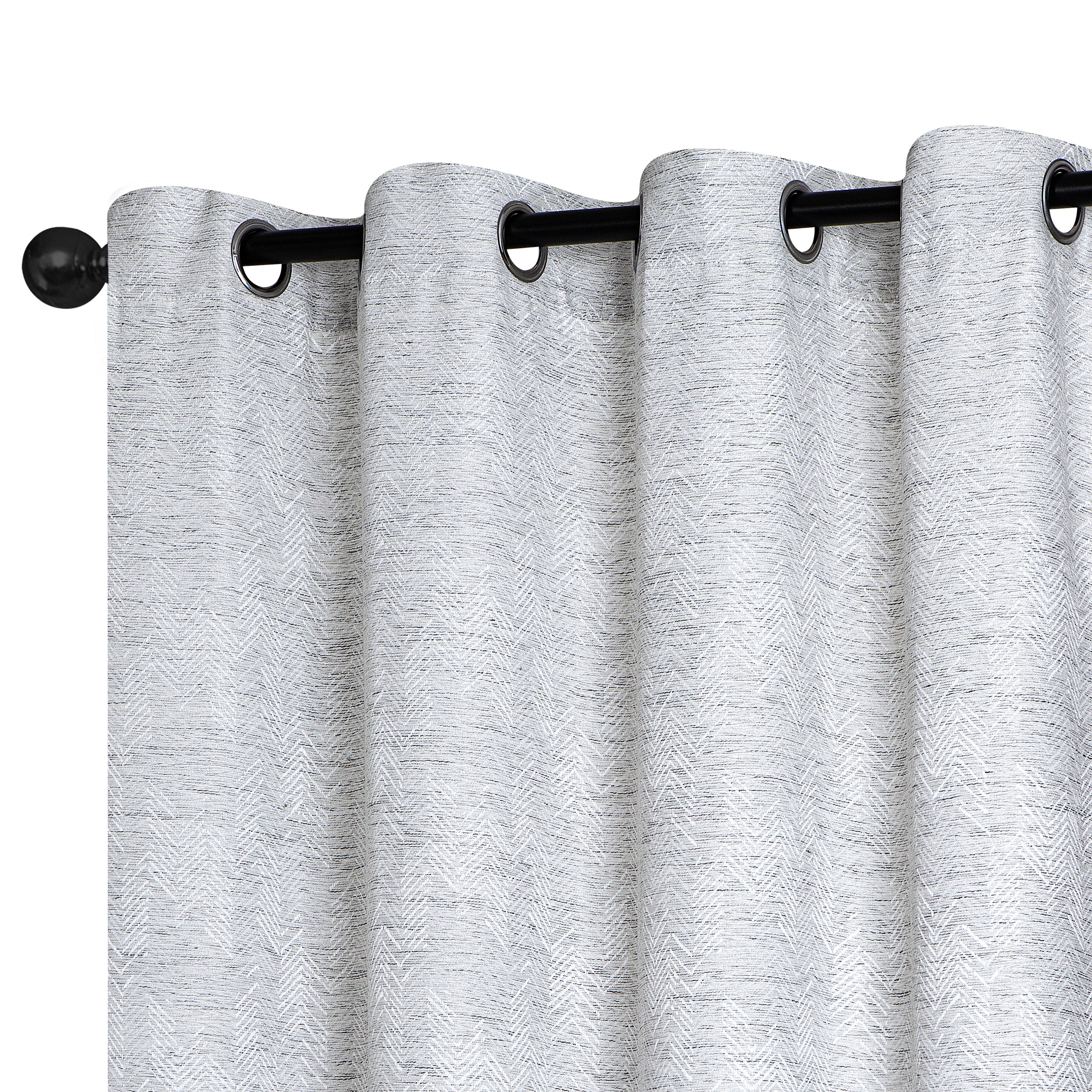 Adda Gray Faux Linen Curtain