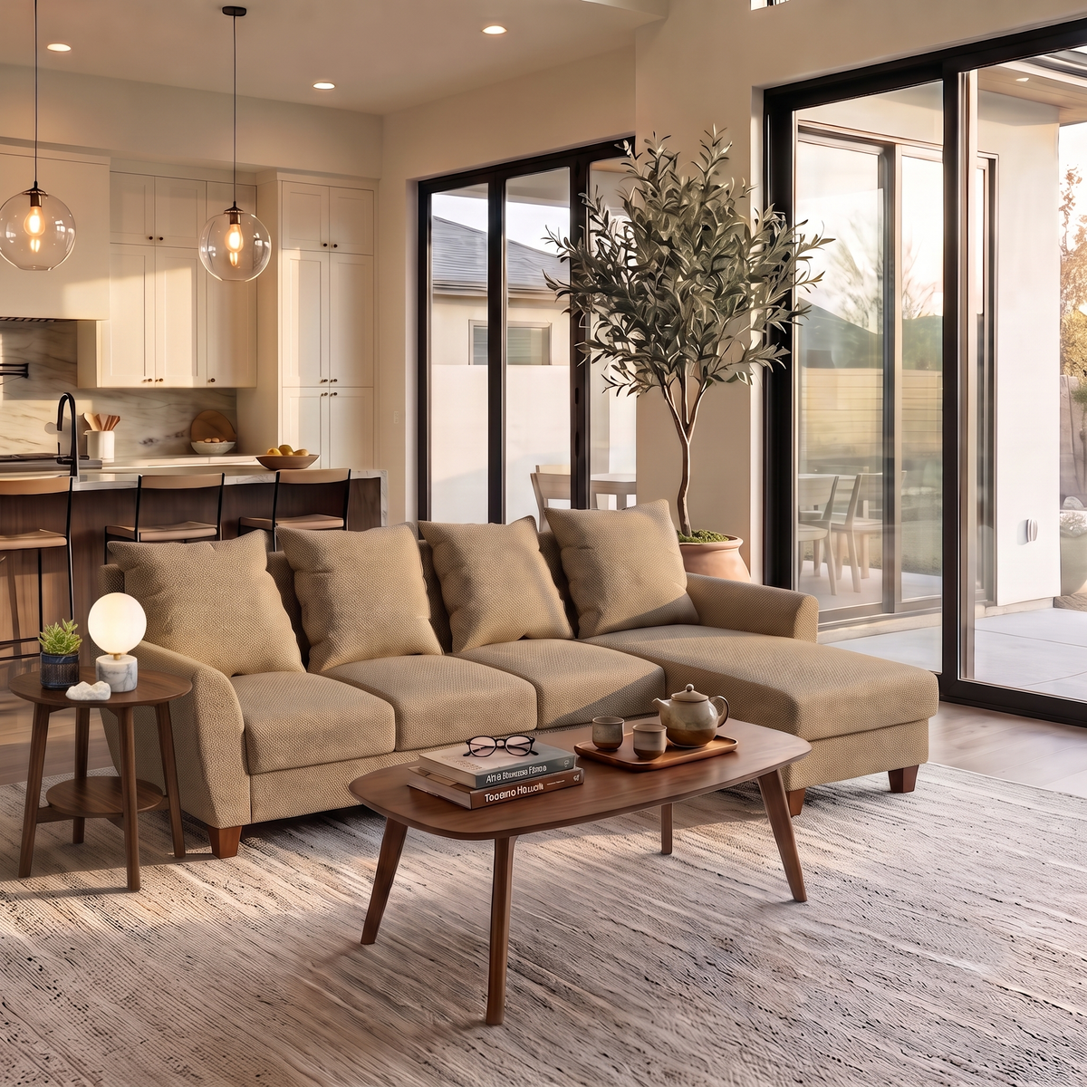 Logan L-shape 4 Seat with Chaise (Right Facing) Sofa