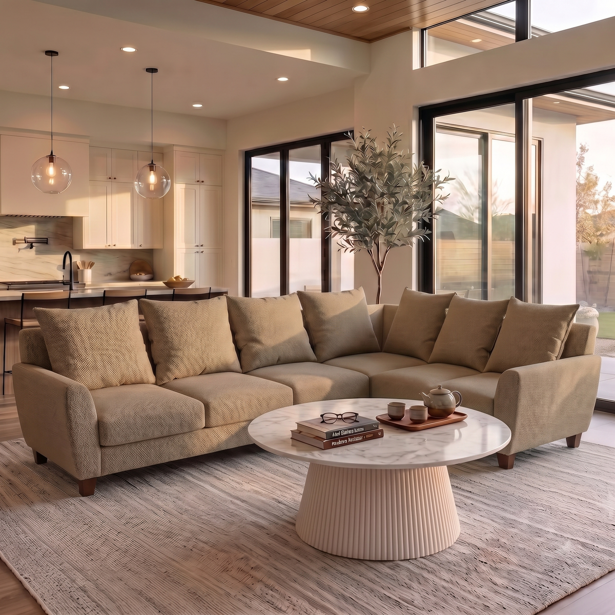 Logan Corner Section 5 Seater (Right) Sofa