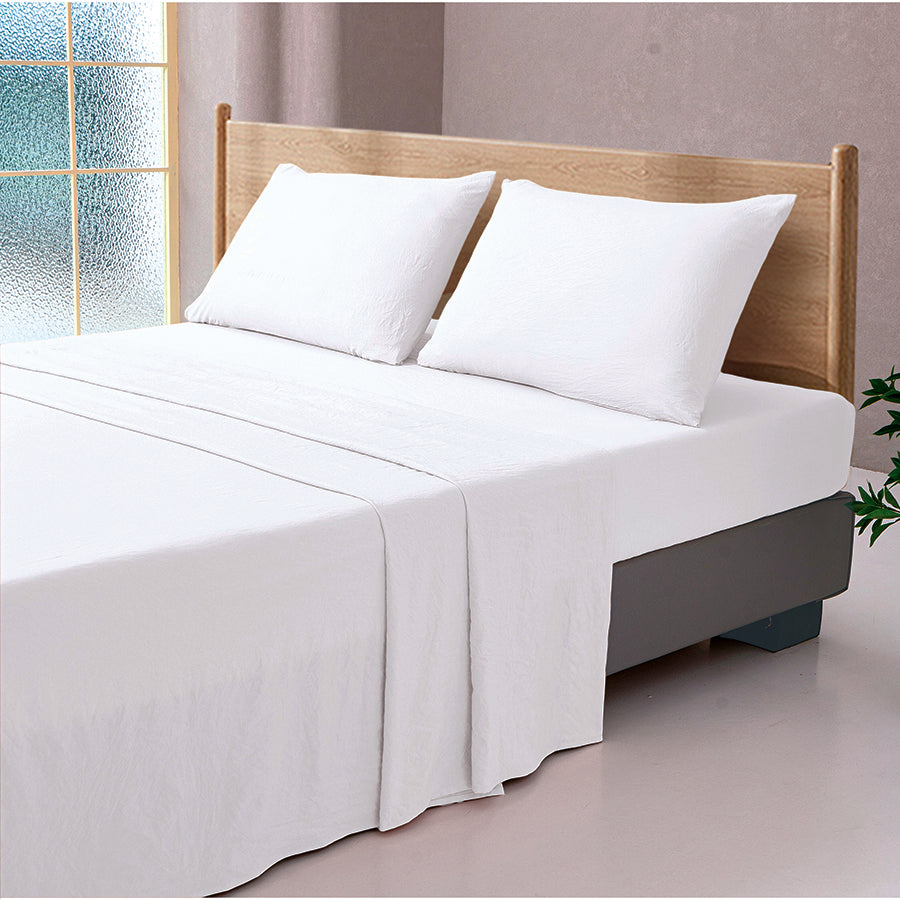 Super Soft White 4pc Flat Sheet Set