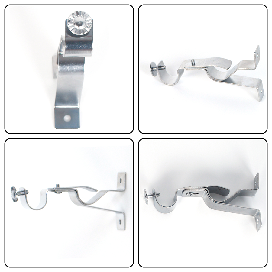 Shiny Silver Double Bracket 28 mm Per Pc
